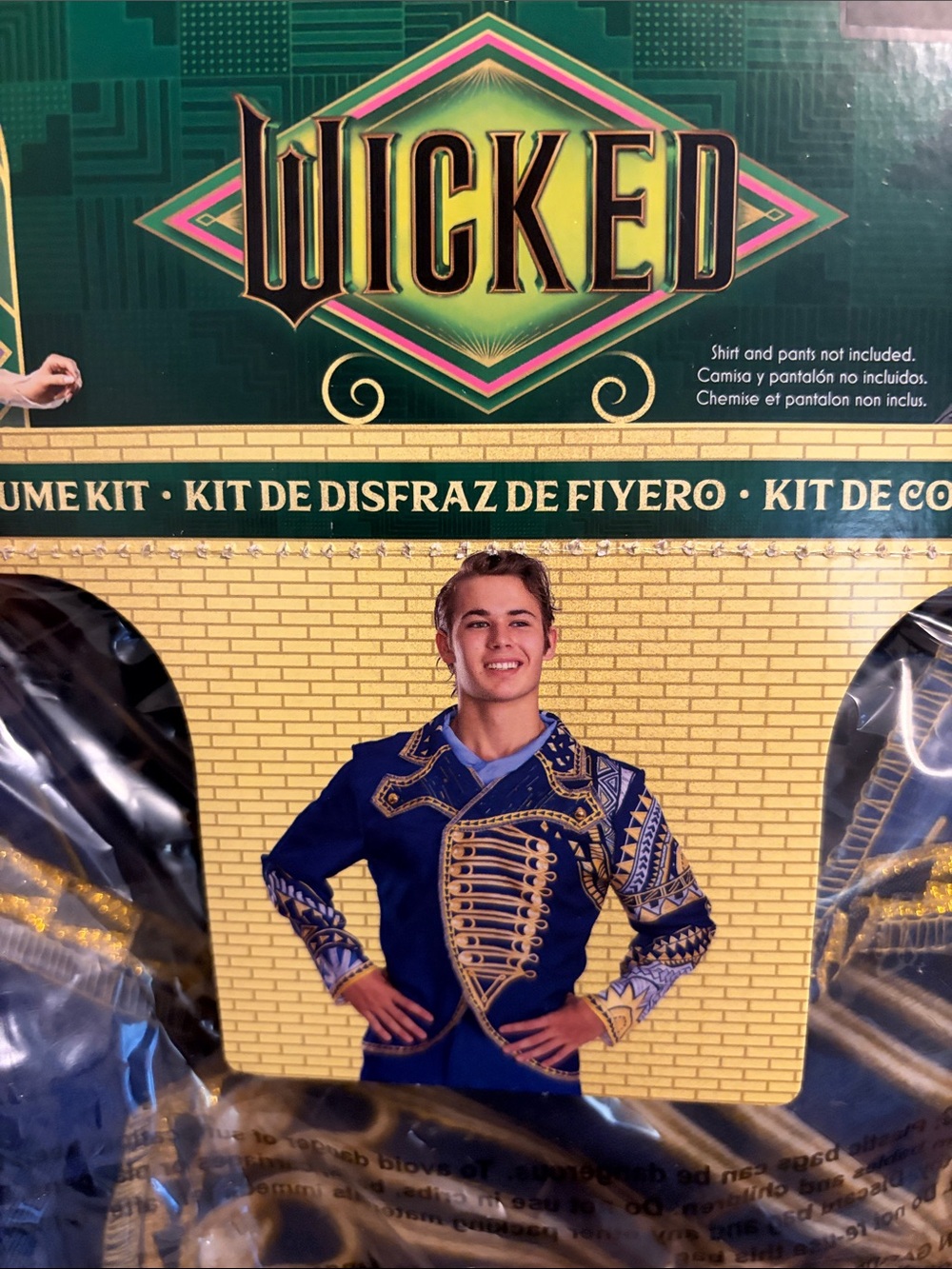 Men’s Blue and Gold 'Wicked' Fiyero Halloween Jacket Costume
